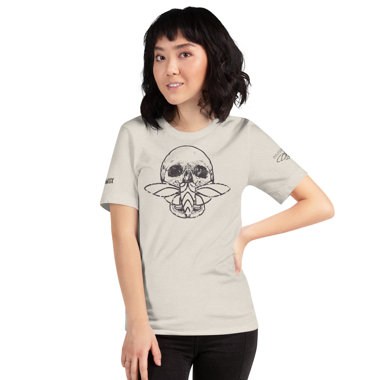 Cicada Skull Distressed Short sleeve t-shirt