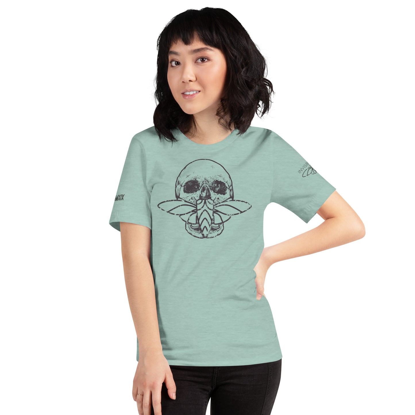 Cicada Skull Distressed Short sleeve t-shirt