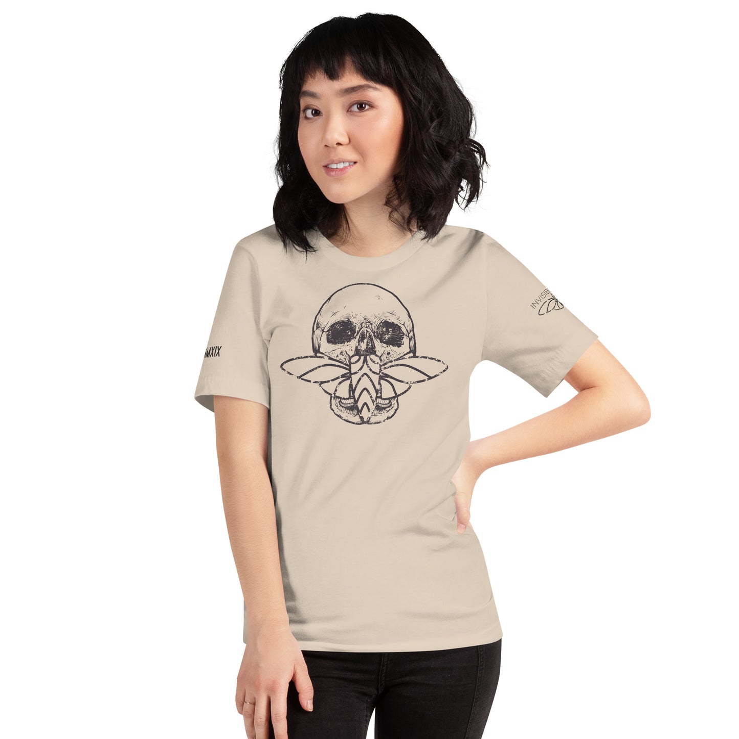 Cicada Skull Distressed Short sleeve t-shirt